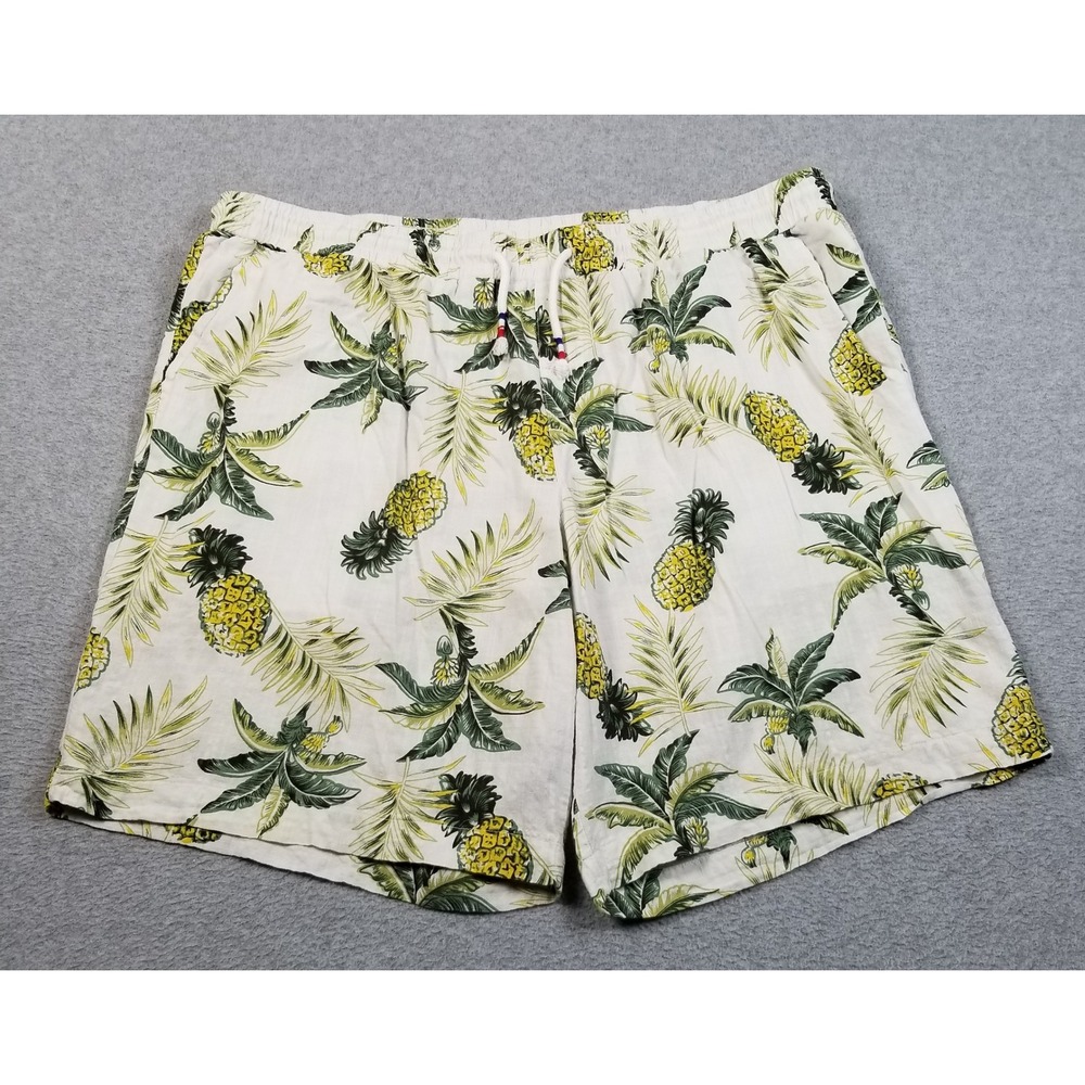 Jogal Shorts Mens XXXL 3XL Pineapple Tropical Sheer Beach Summer Casual Thin